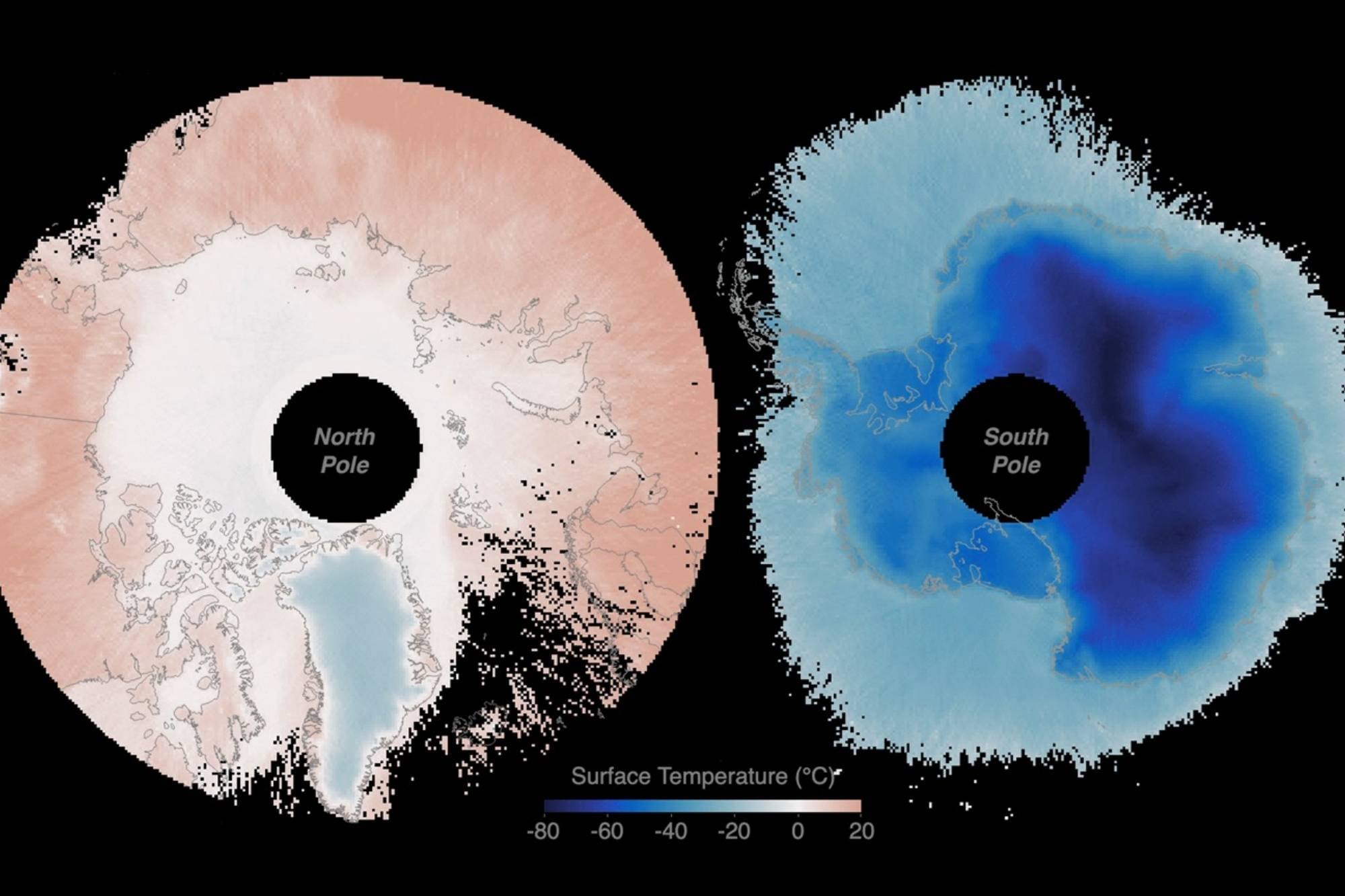 El mundo en alerta: un video de la NASA muestra cómo cambian las temperaturas en el Ártico y la Antártida