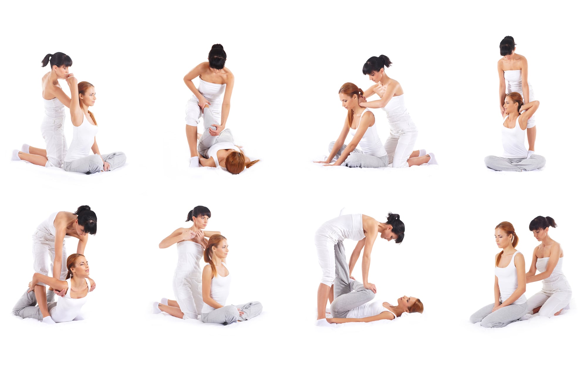 Al terminar una clase de acroyoga se hace una serie de masajes de tipo tailandés para relajar los músculos y renovar la energía