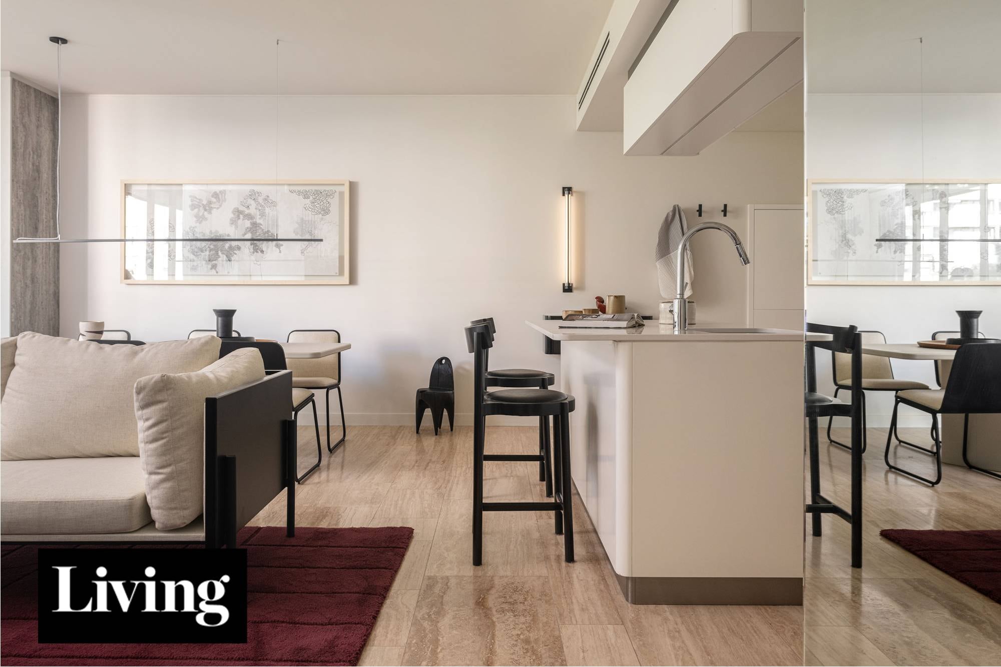 Un departamento en Puerto Madero con piezas únicas de arte y diseño