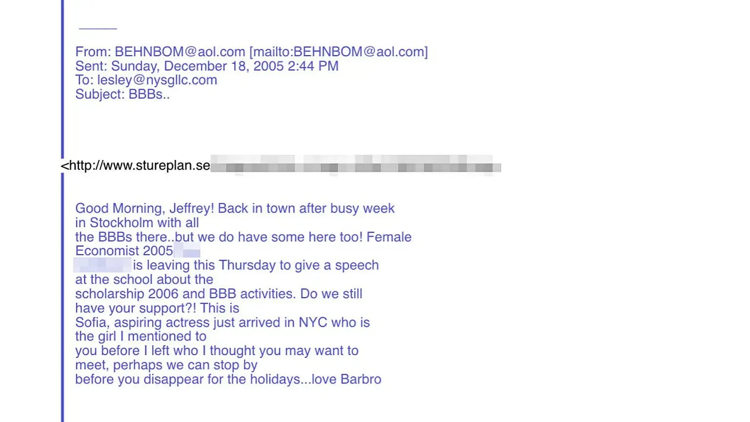 Algunas capturas de los mails que compartió el medio sueco DN