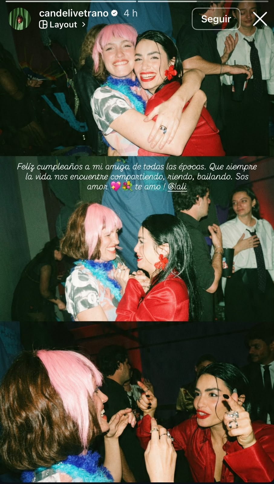 El tierno saludo de Cande Vetrano a su histórica amiga, Lali Espósito