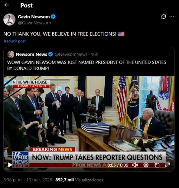 Noticias de California hoy, en vivo: alerta por calor en Los Ángeles y Trump y Newson mantienen su pelea extrema 10 Gavin Newsom le respondió a Donald Trump luego de que este lo llamara