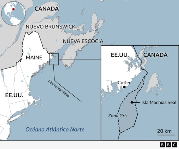 Mapa que indica donde se ubica la zona gris