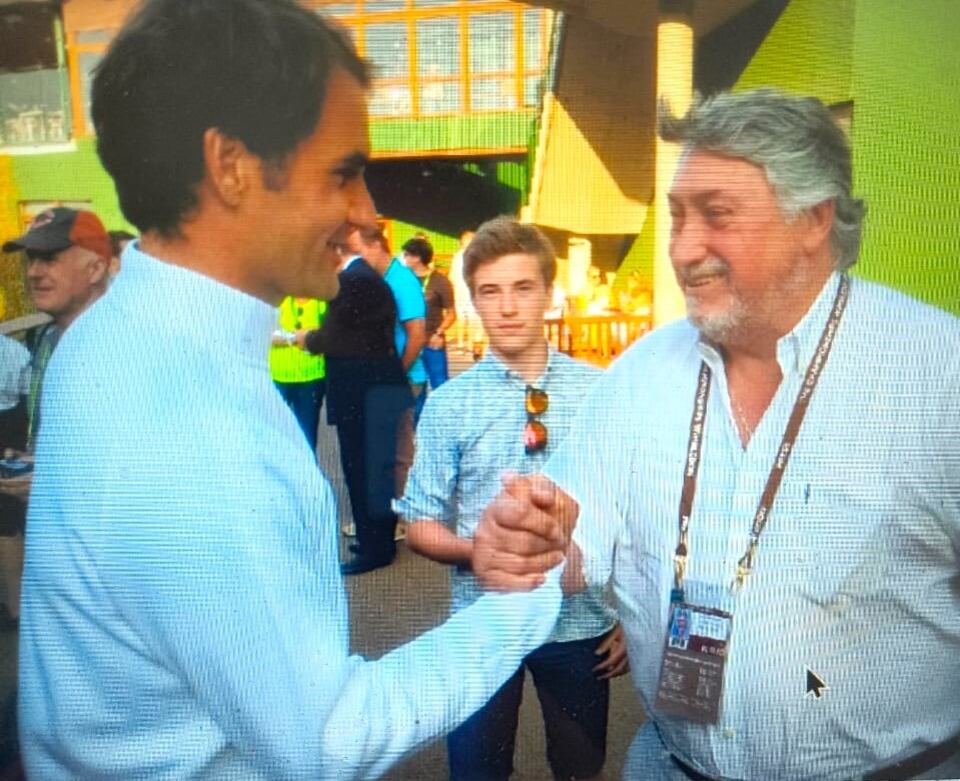 Guillermo Salatino con Roger Federer
