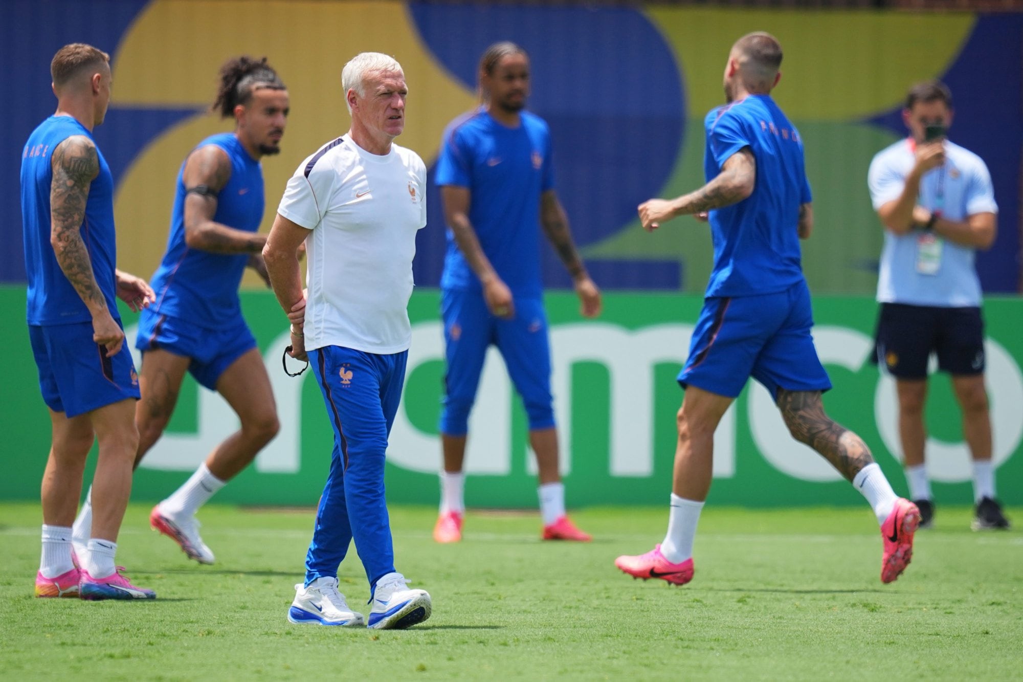 Didier Deschamps, en la última práctica