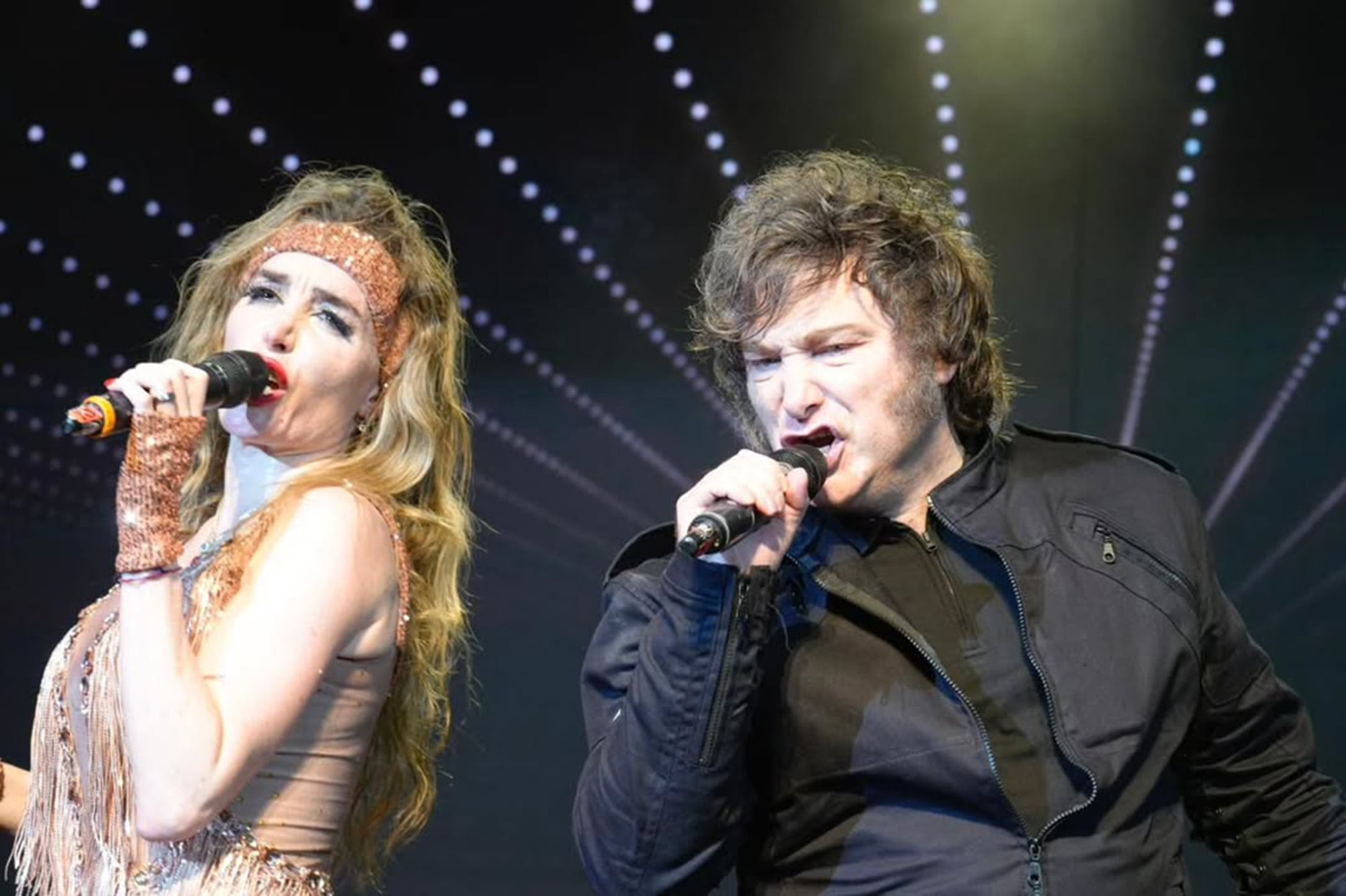 Fátima Florez y Javier Milei cantaron El Rock del gato
