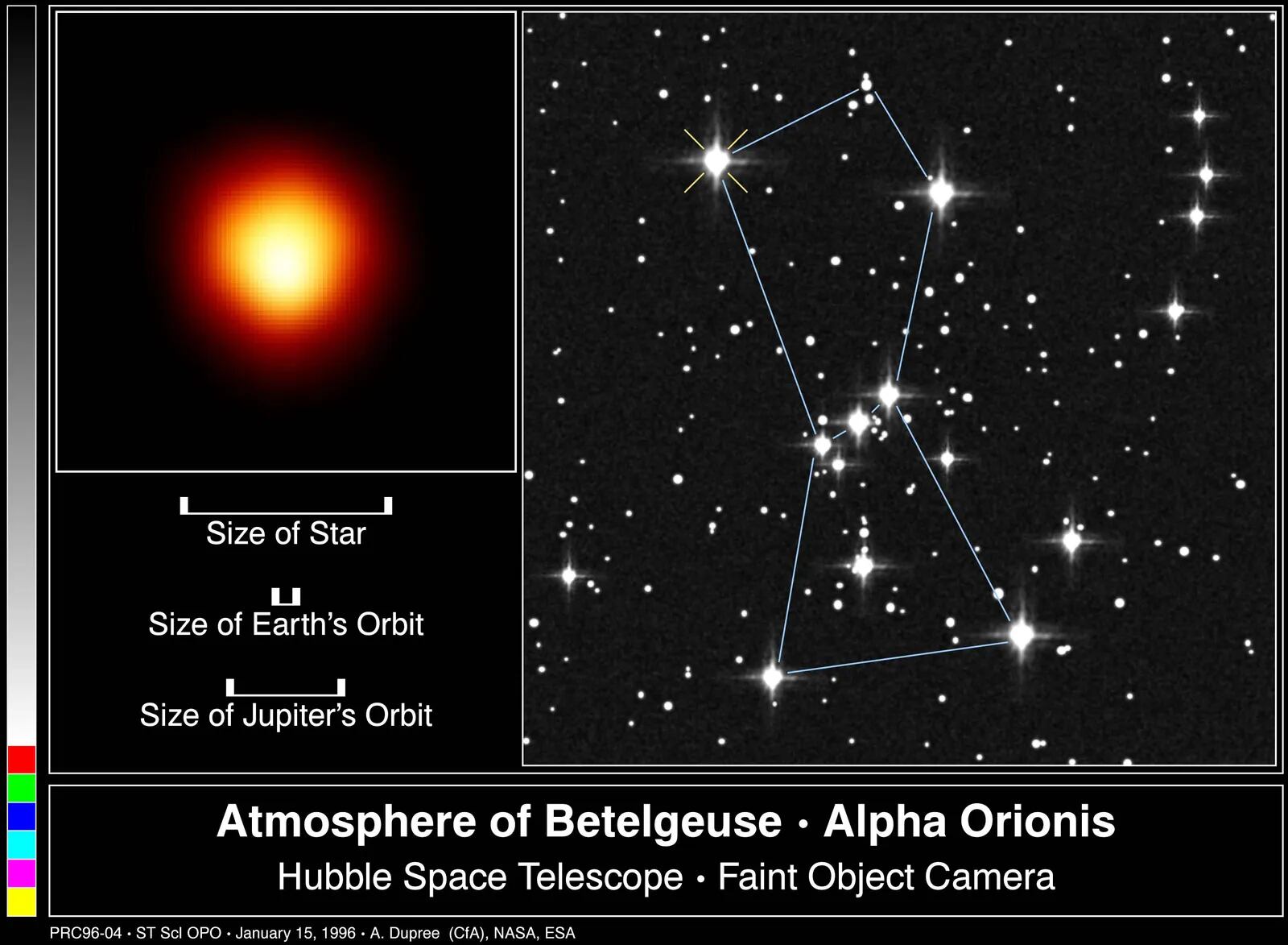 La estrella Betelgeuse se encuentra en el cinturón de Orión, a una distancia segura de la Tierra