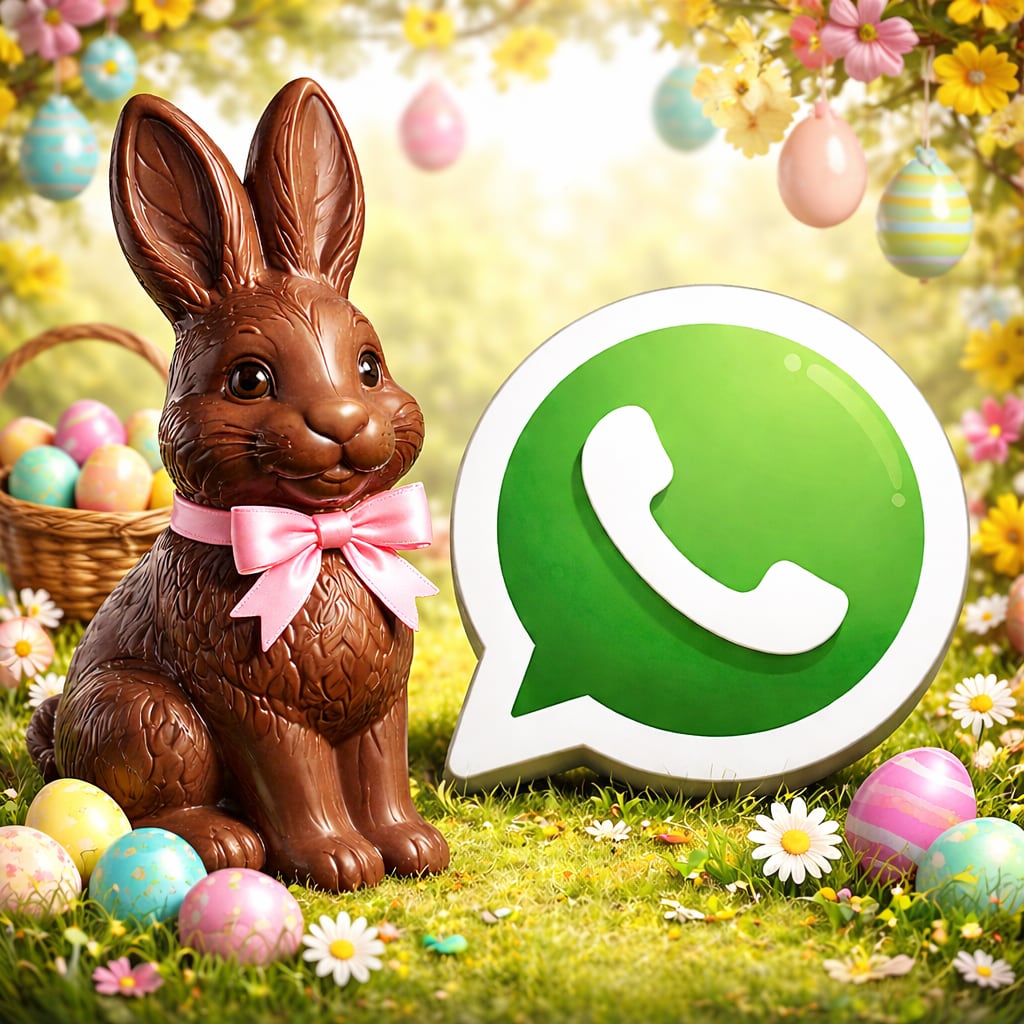 También se puede optar por un conejo de chocolate, típico de la Pascua (imagen ilustrativa generada con IA)