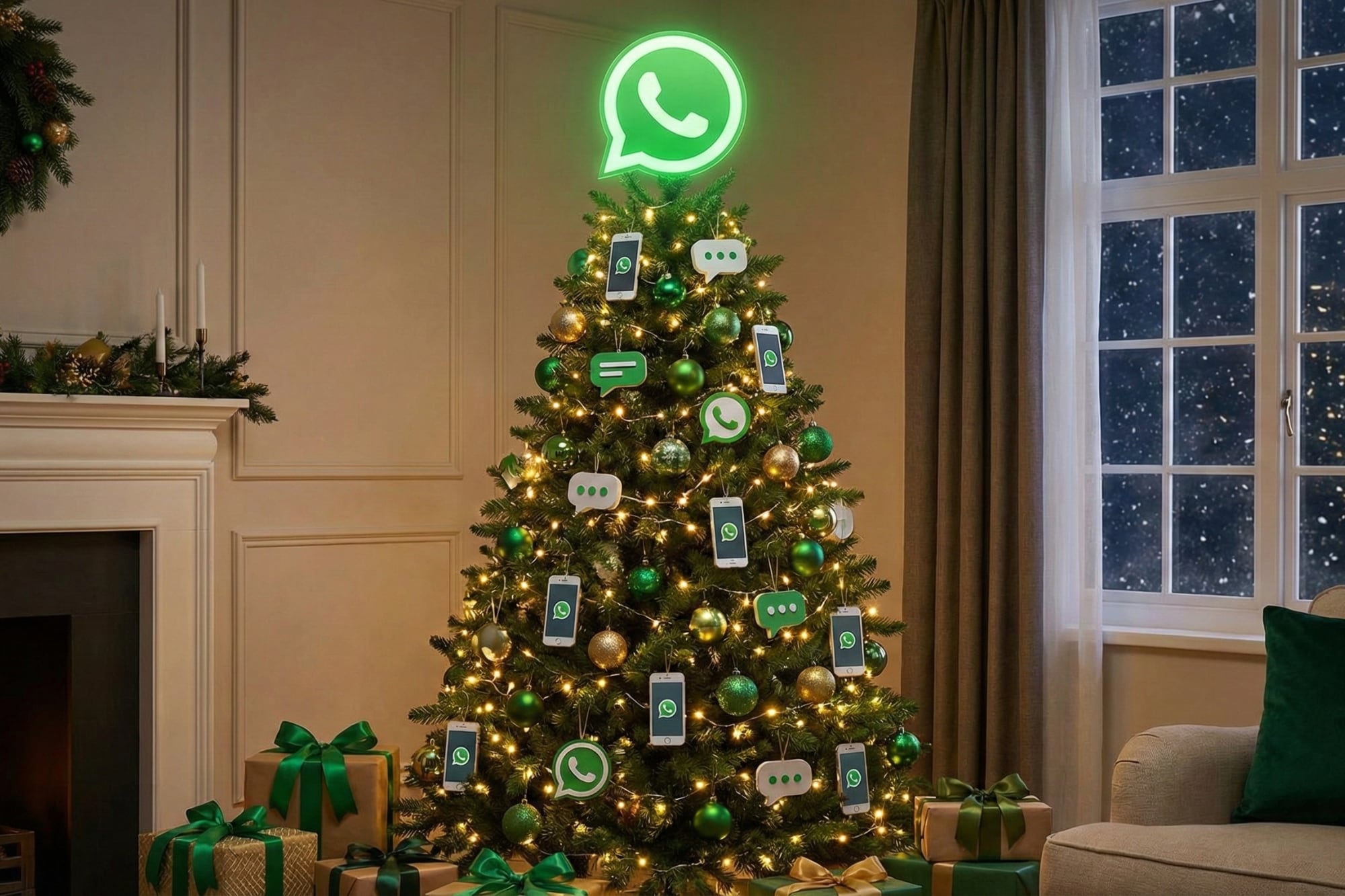 Cómo activar el “modo árbol de Navidad” en WhatsApp