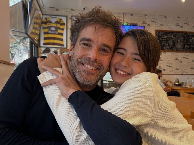 El emotivo reencuentro entre Nicolás Cabré y su hija Rufina después de meses separados: “Me da años de vida”