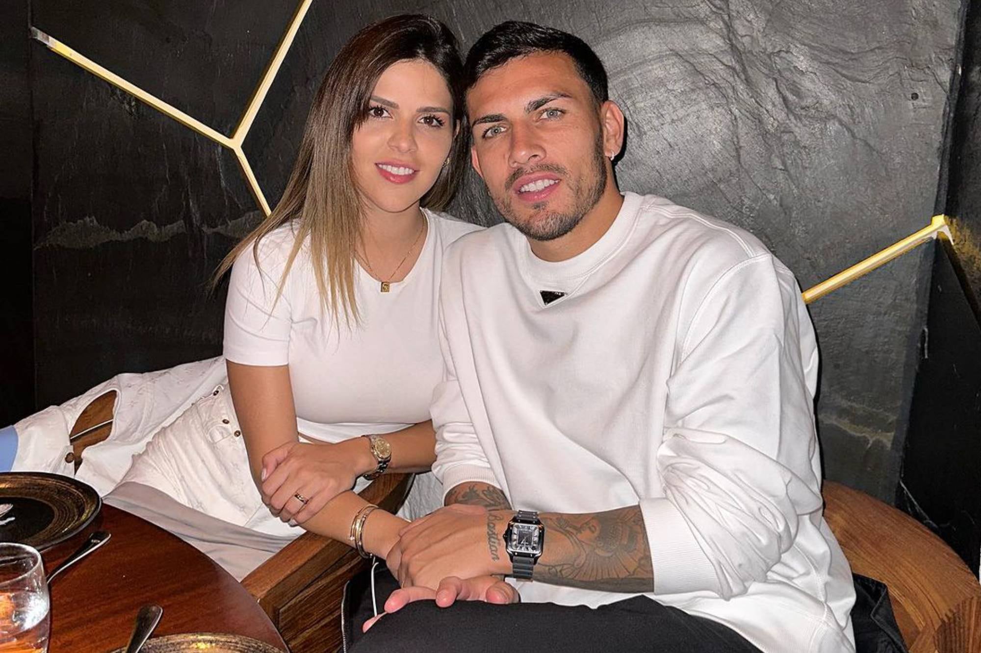 Camila Galante y Leandro Paredes