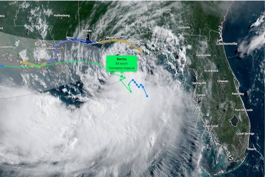 Trayectoria de la tormenta tropical Bertha y qué zonas de Florida están bajo vigilancia hoy