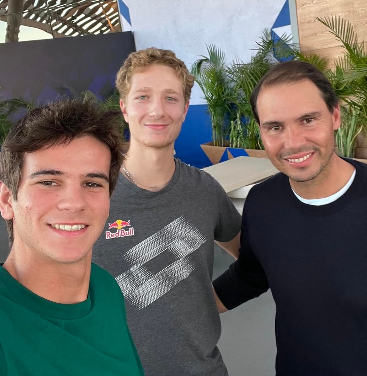 Rafa Jódar y Martín Landaluce, dos de los nuevos talentos del tenis de España, junto con Rafael Nadal