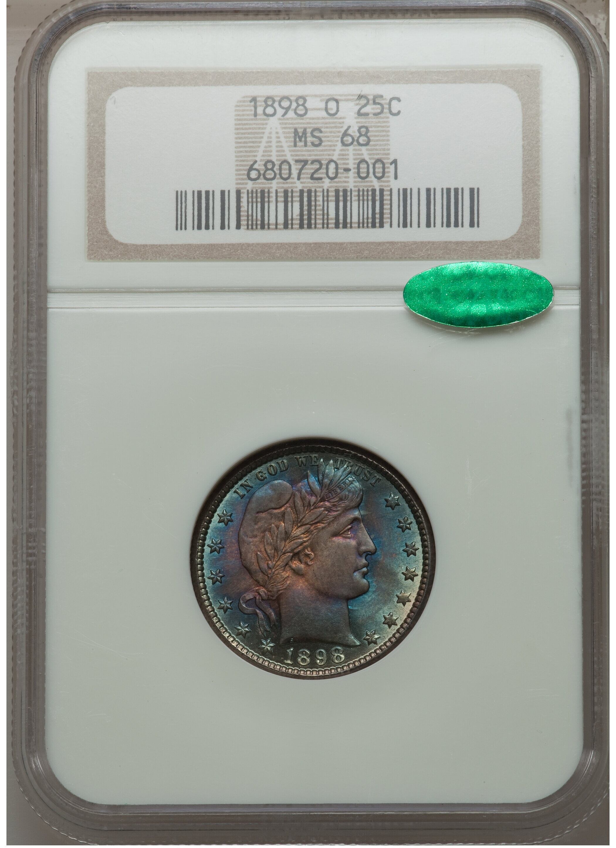 El ejemplar valioso fue calificado como MS68 por NGC debido a su buen estado de conservación