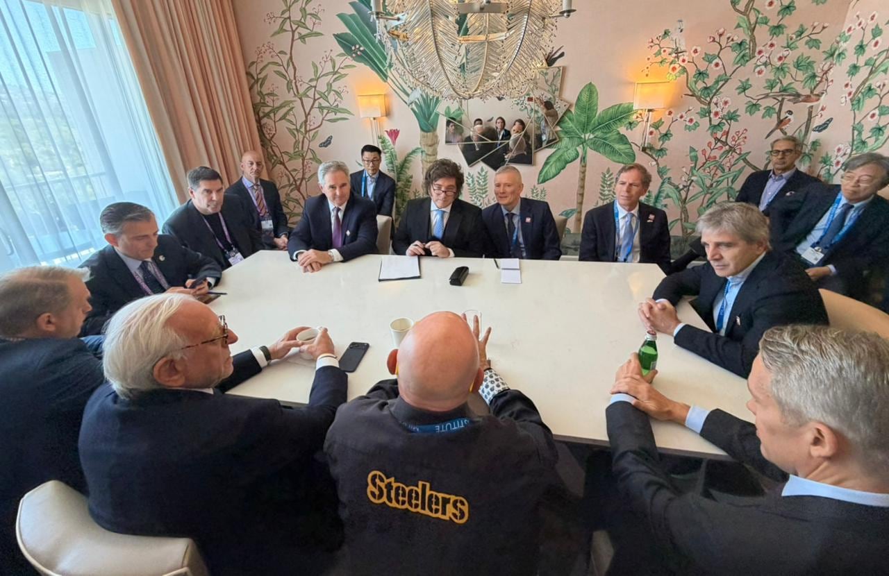 Milei con empresarios en Estados Unidos
