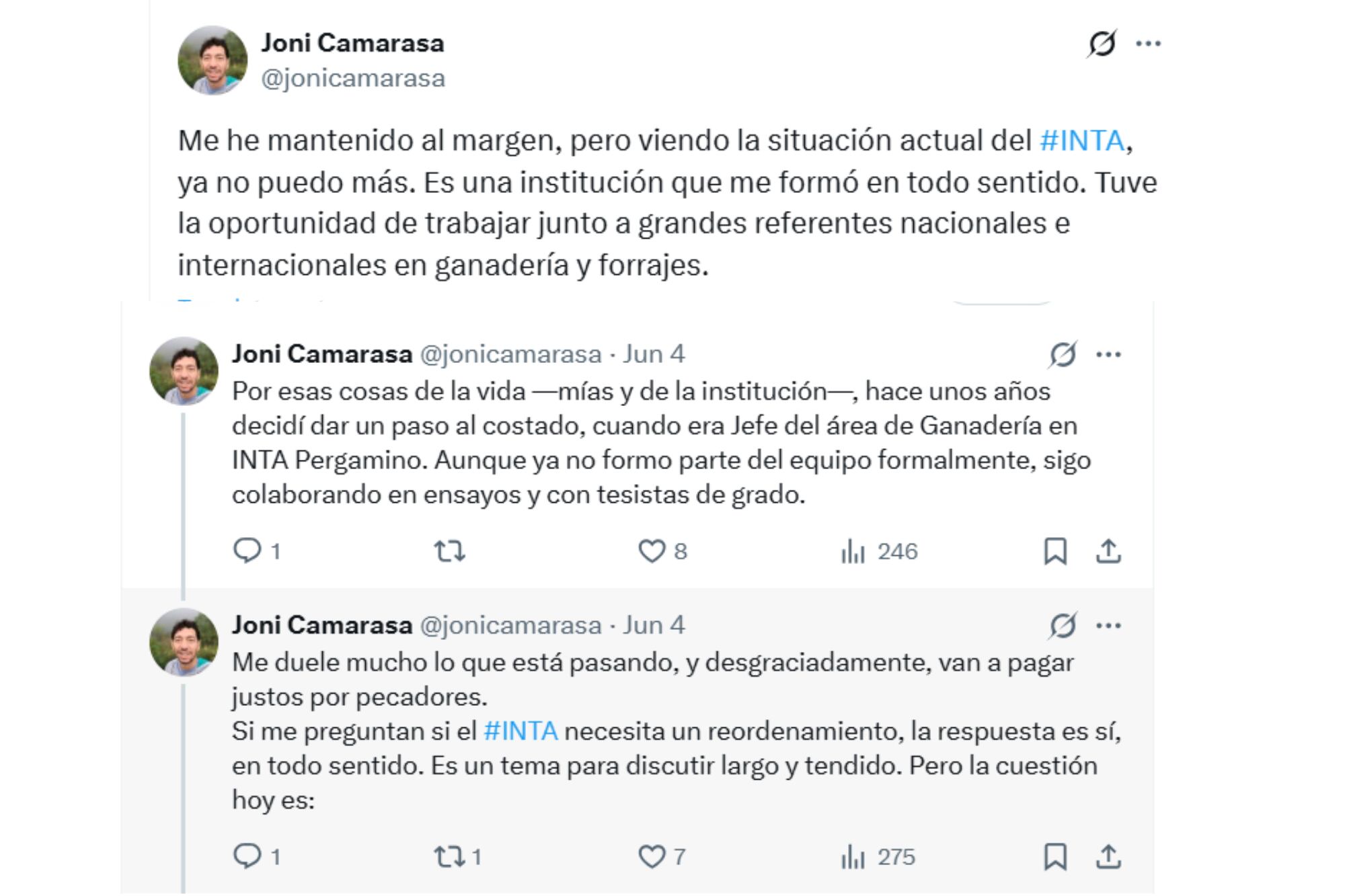 Un especialista en Forrajes Conservados y Nutrición Animal se refirió al INTA y contó los motivos de su salida