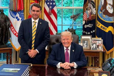 La sorprendente respuesta de Donald Trump cuando le preguntaron por Flavio Bolsonaro