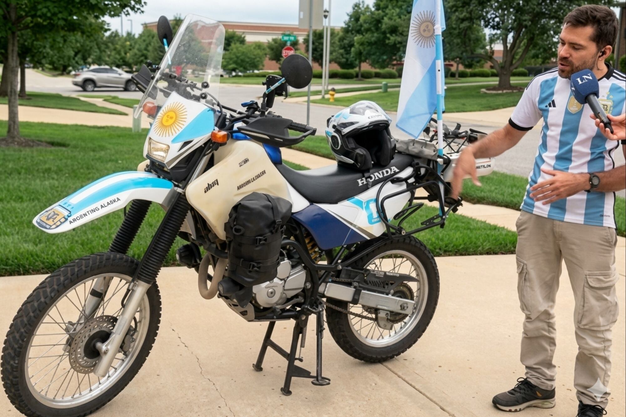 Es cordobés y viajó en moto hasta EE.UU. para ver a la selección argentina: “No quería que se me pasara la vida”