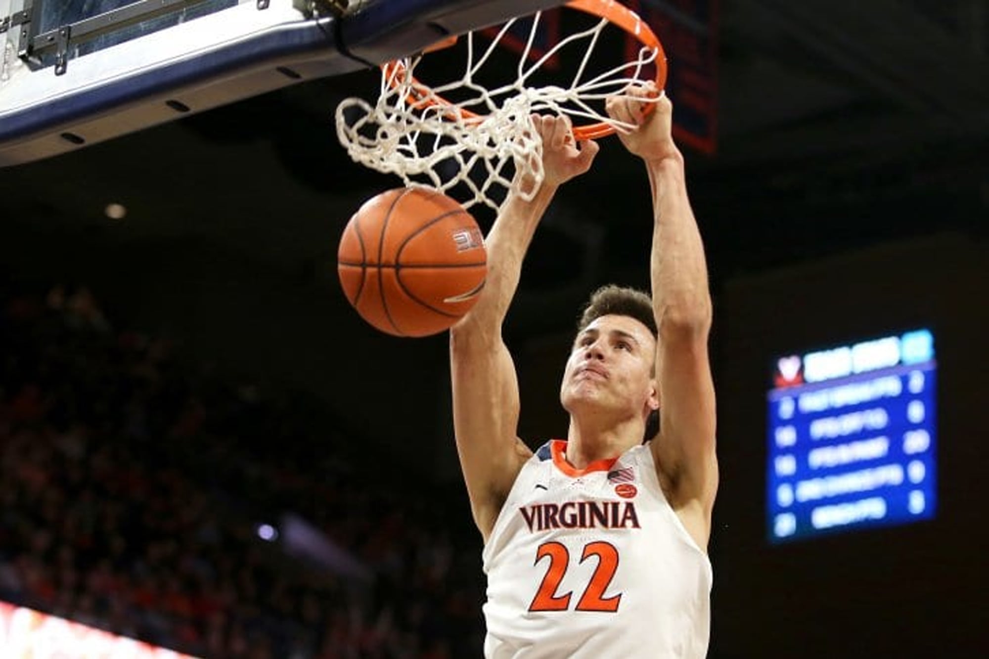 Francisco Caffaro, en su etapa como basquetbolista de la Universidad de Virginia