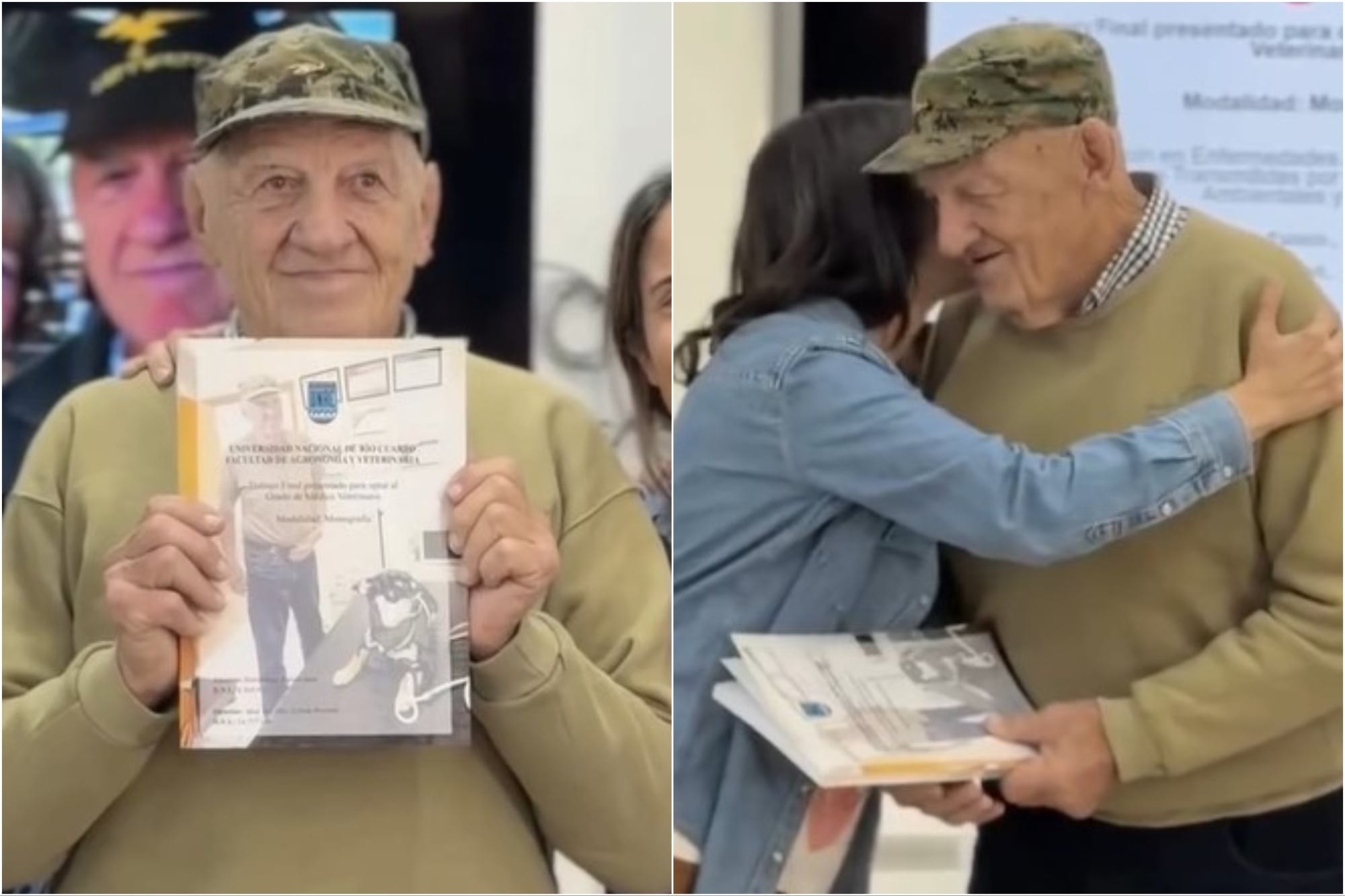 Nunca es tarde: a los 82 años se recibió de veterinario en Córdoba y dio una lección de vida