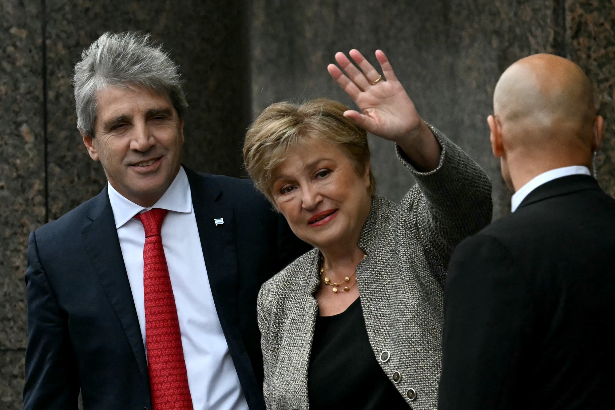 Kristalina Georgieva fue recibida por Caputo y Bausili en Economía