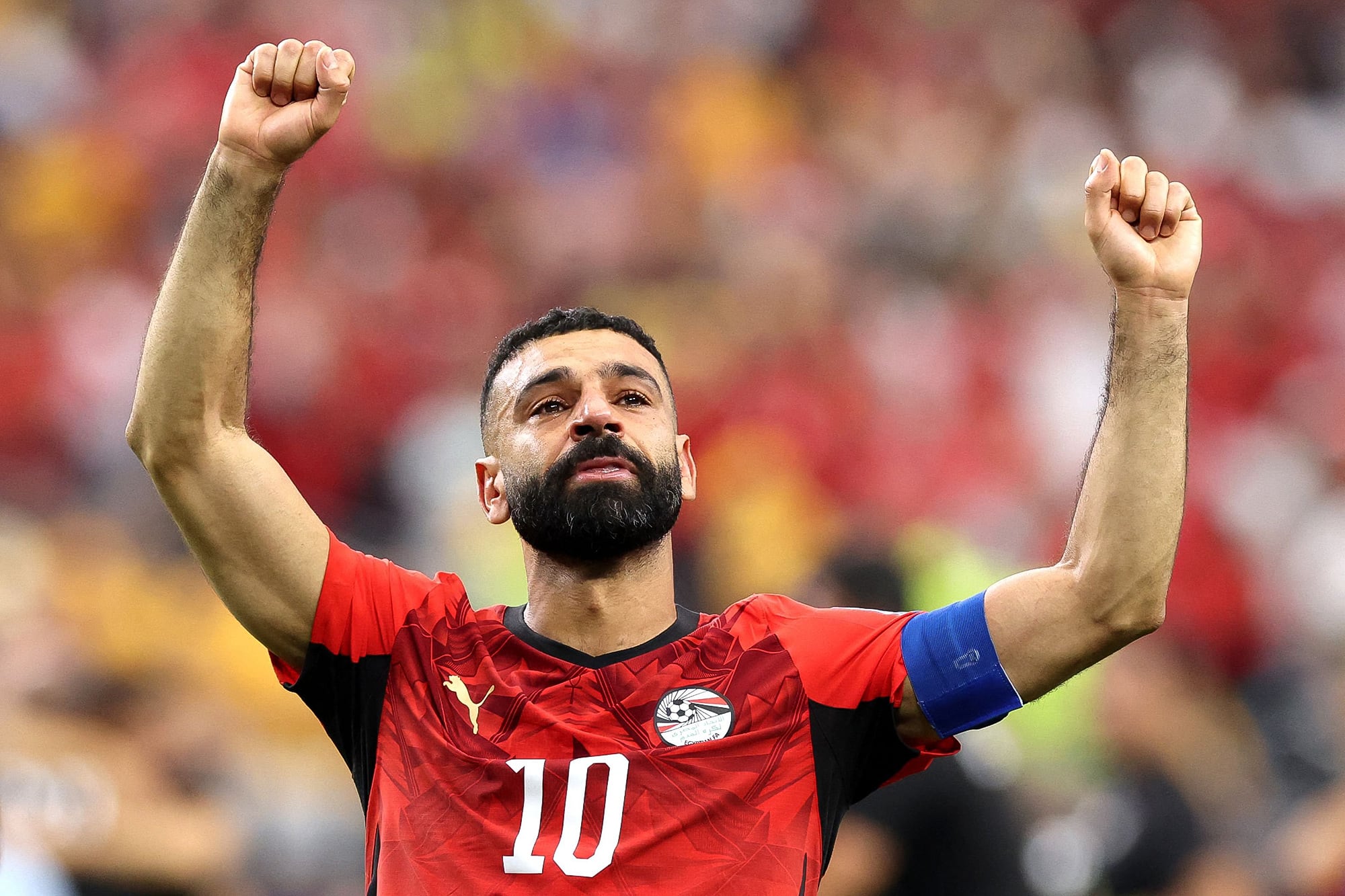 Mohamed Salah el jugador estrella de la selección de Egipto que quiere dar el gran golpe ante la selección argentina (Photo by Kevin C. Cox / GETTY IMAGES NORTH AMERICA / Getty Images via AFP)
