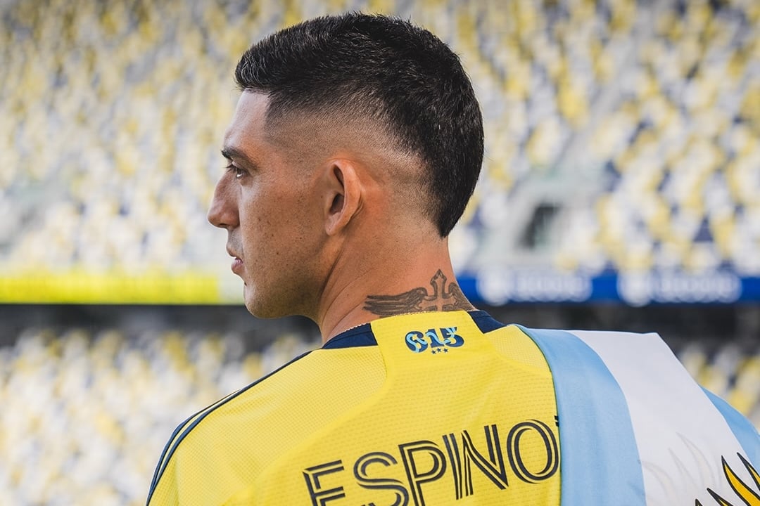 Cristian Espinoza en su presentación con Nashville; llegó en abril y es el único argentino del plantel