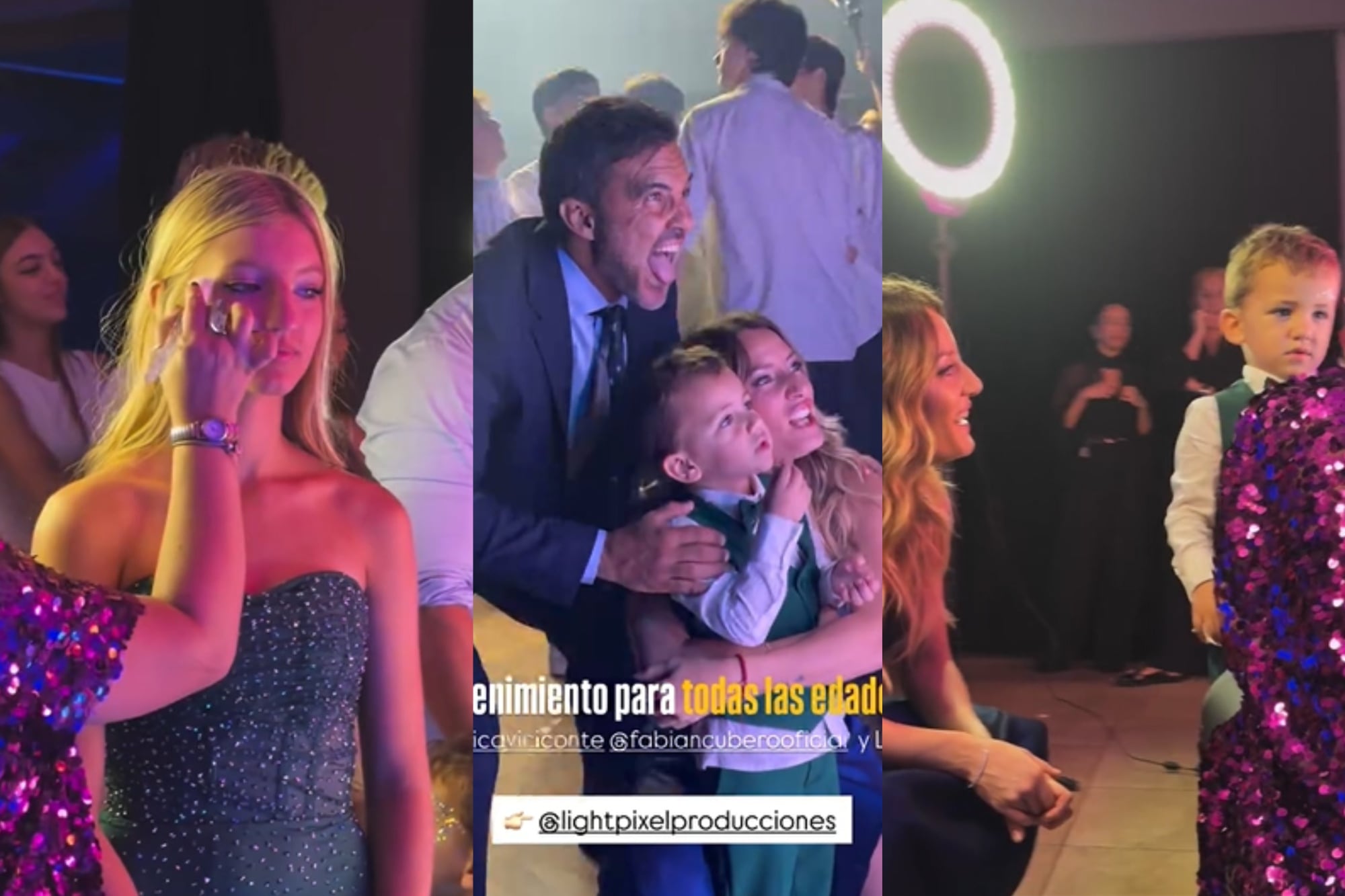 Las postales de la fiesta de 15 de Allegra organizada por Fabián Cubero y Mica Viciconte (Foto: Captura de video / Instagram @altosdeolivos)