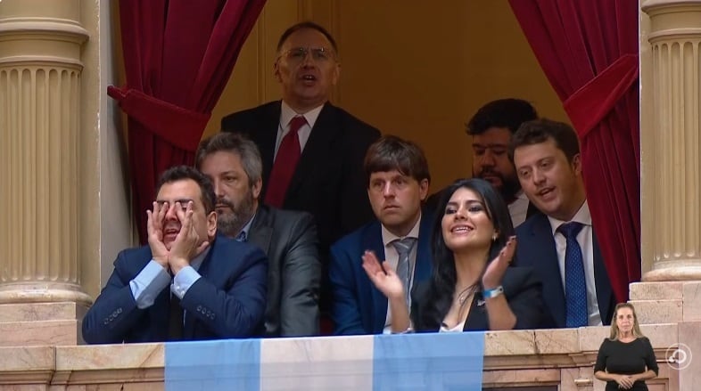Agudiez, desde el palco del Congreso