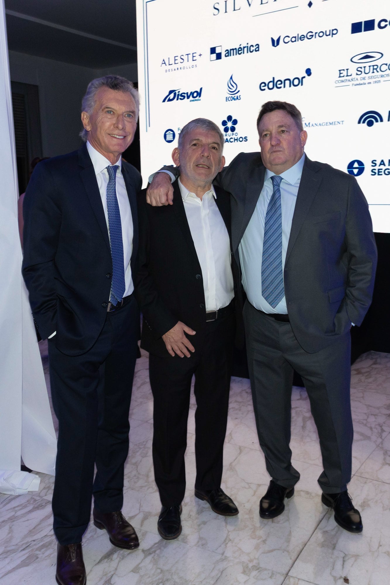 Mauricio Macri, Jorge Grecco y Alejandro Macfarlane