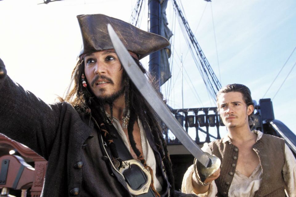 En una película de la exitosa saga Piratas del Caribe, con Johnny Depp y Orlando Bloom