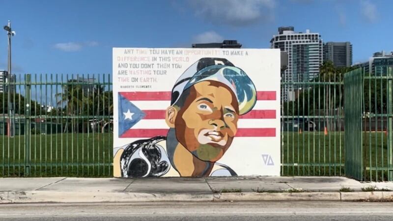El parque Roberto Clemente, en Wynwood, fue rebautizado en 1977 en homenaje a un jugador de béisbol puertorriqueño