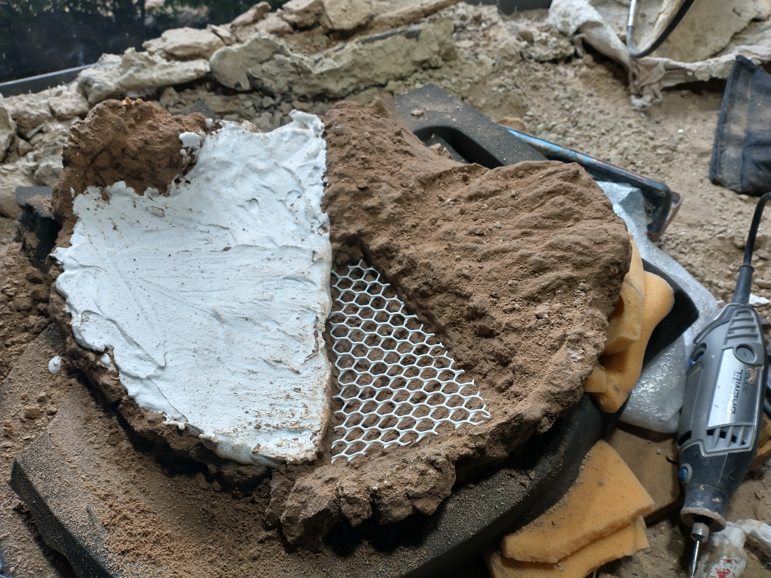 Casquete en preparación para su posterior preservación