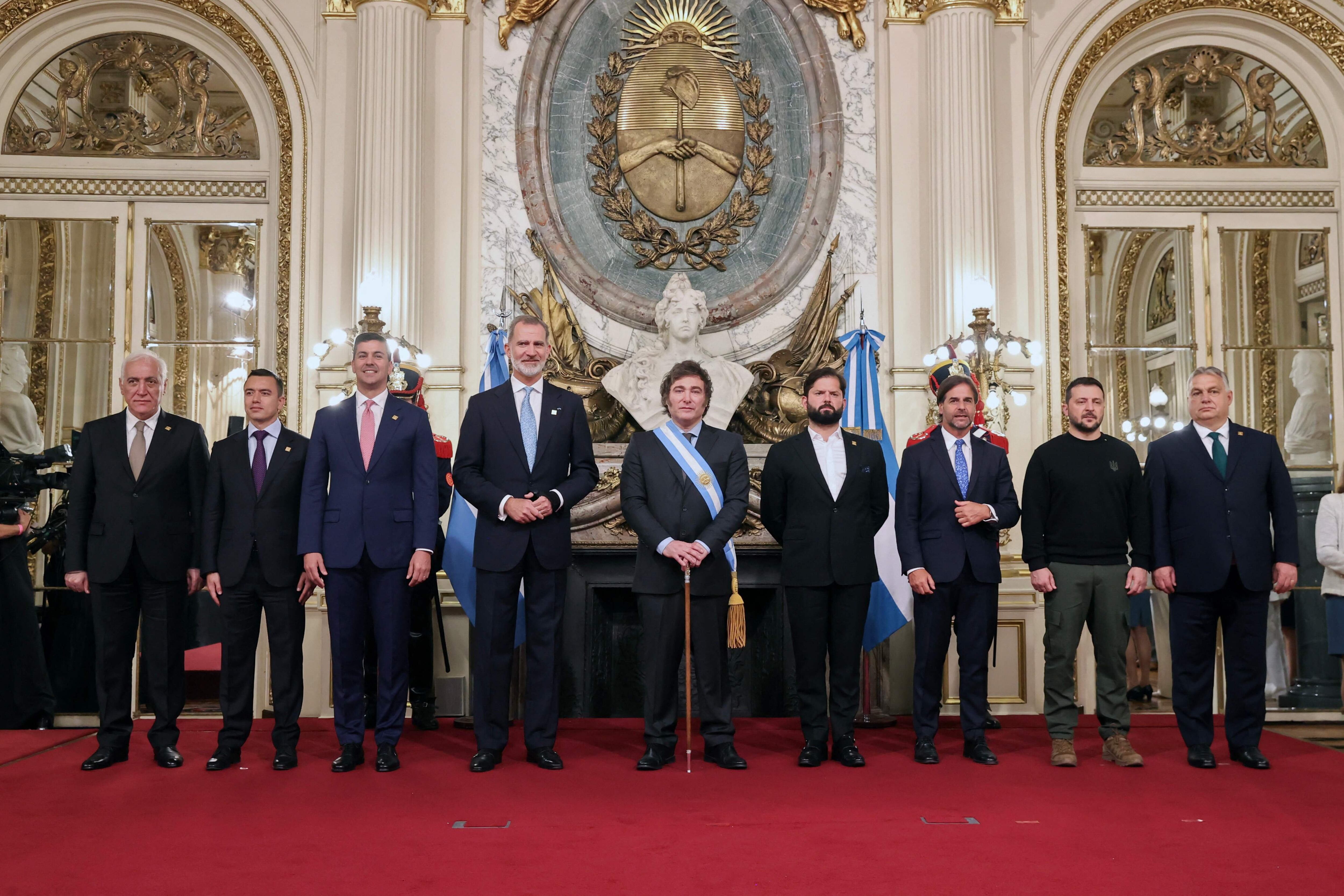 Gabriel Boric fue uno de los principales dirigentes que asistieron a la asunción de Milei en diciembre de 2023