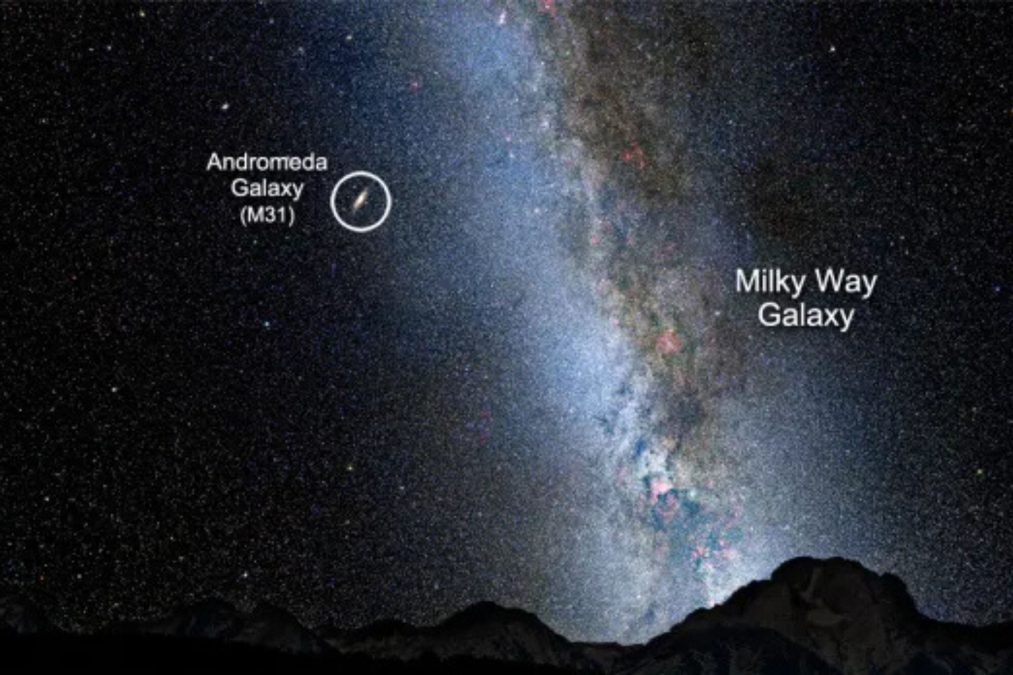 La galaxia de Andrómeda es cercana a la Vía Lactea (Foto: NASA)