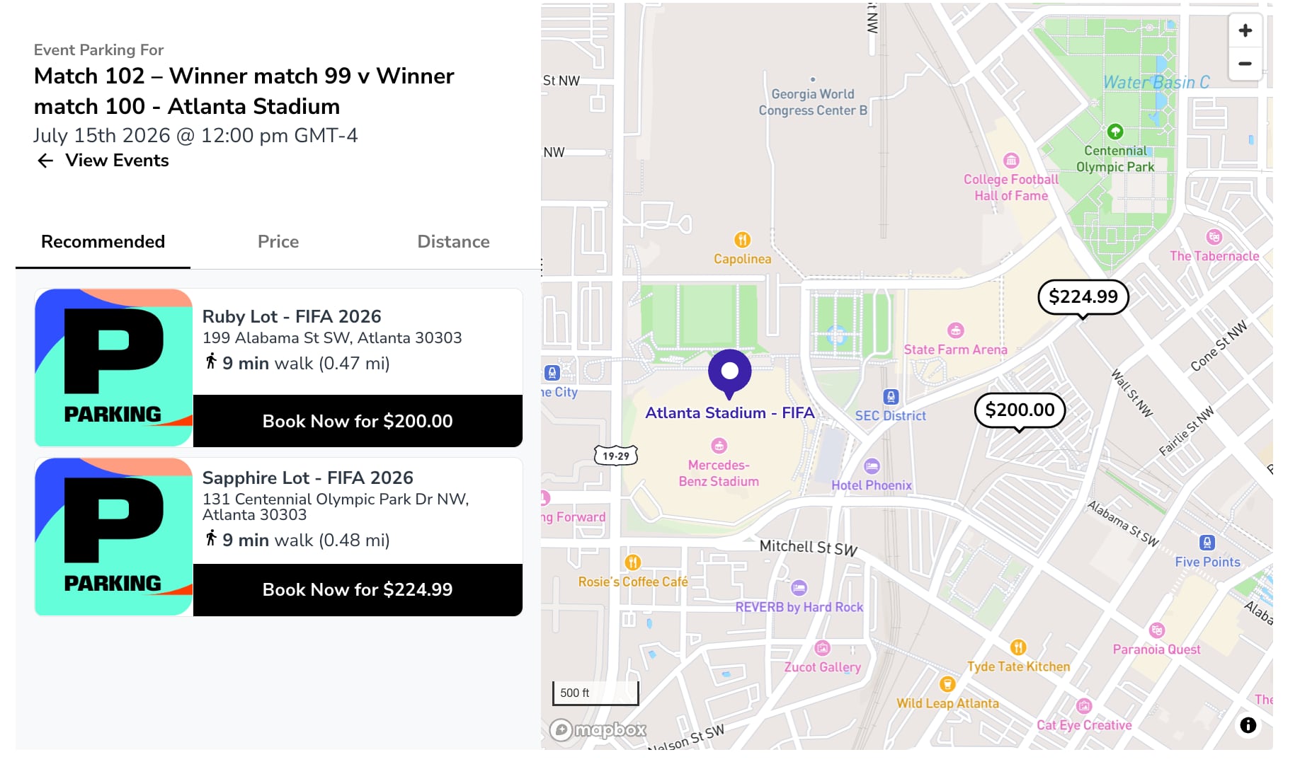 El precio para obtener un boleto en alguno de los estadios del Mundial en EE.UU. aumenta de acuerdo al partido (JustPark)