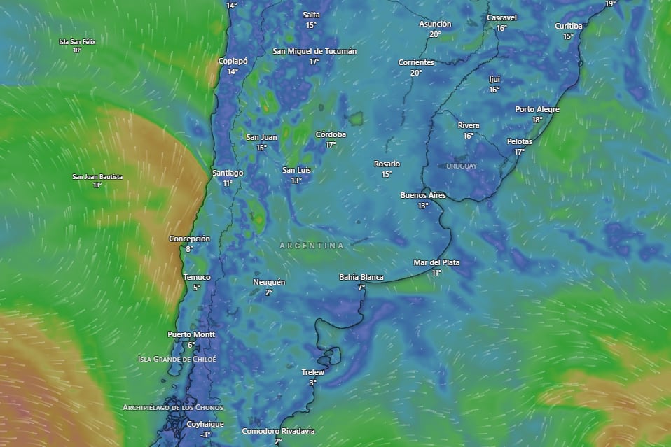 Hay alerta naranja y amarilla por tormentas, vientos y frío extremo para este jueves 6 de agosto: las provincias afectadas