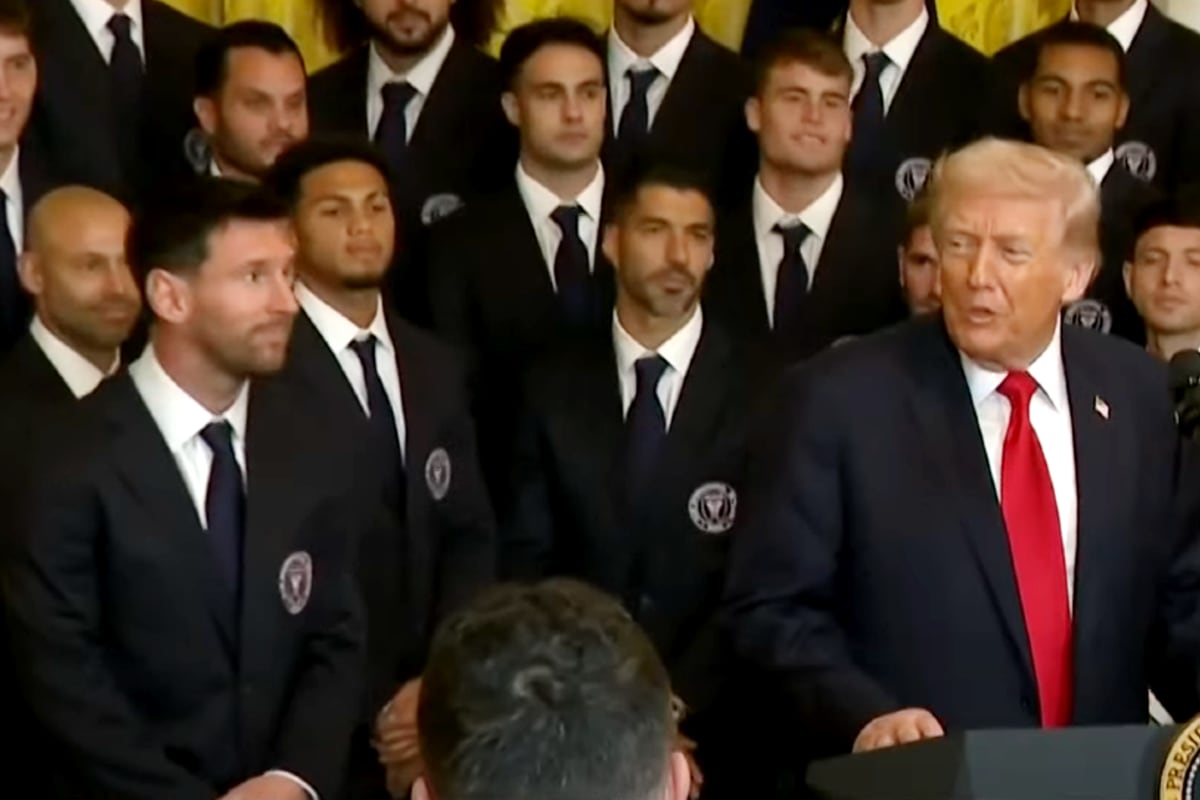Trump entró con Messi y recibe al Inter Miami en la Casa Blanca, el plantel campeón de la MLS