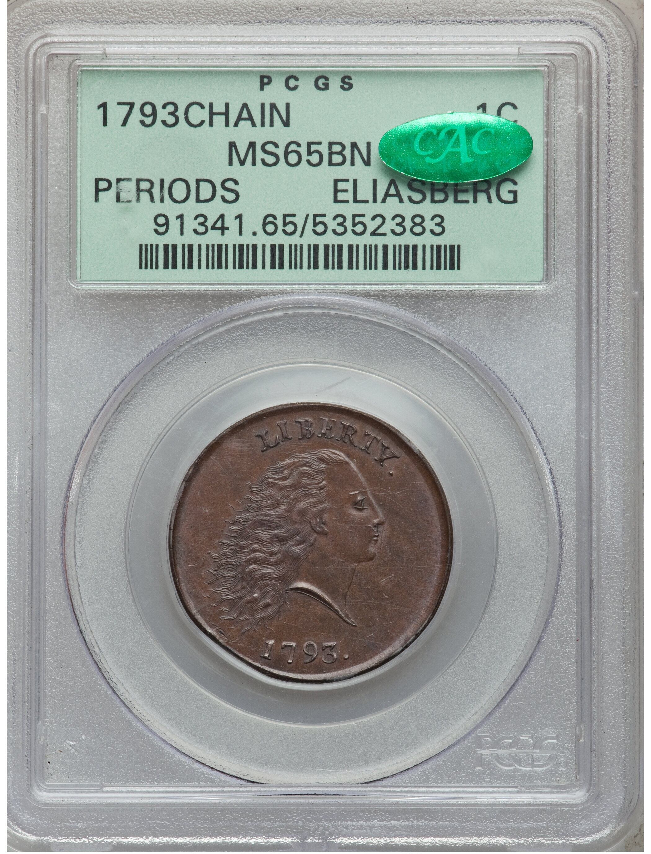 El ejemplar fue calificado como MS65BN debido a su buen estado de conservación