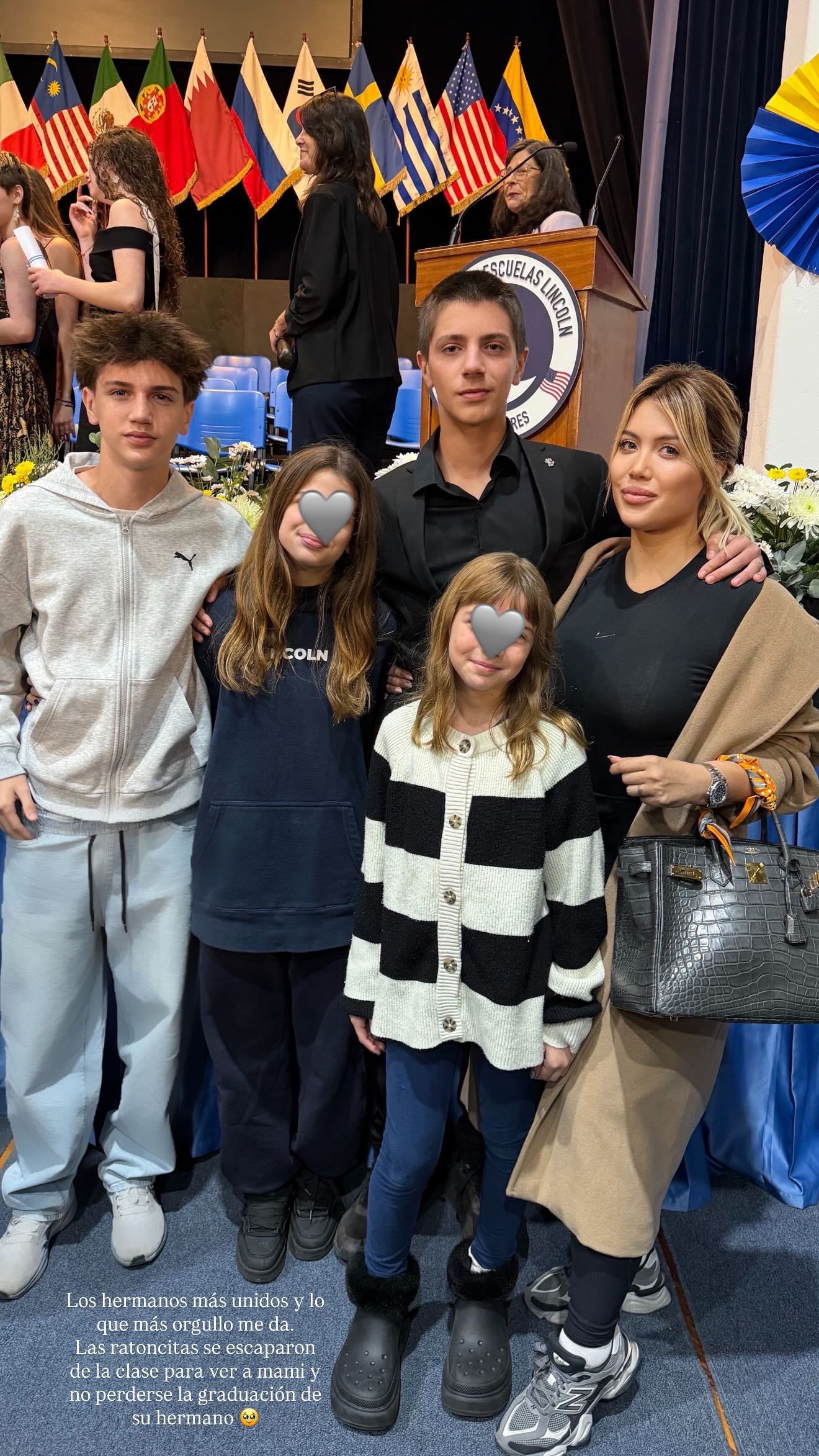 Wanda Nara compartió postales de la graduación de Benedicto, su hijo menor con Maxi López (Foto: Instagram @wanda_nara)