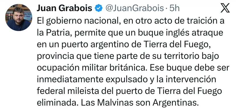 El posteo de Juan Grabois