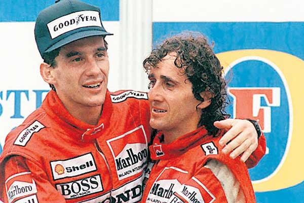 Alain Prost era el principal rival del brasilero Ayrton Senna