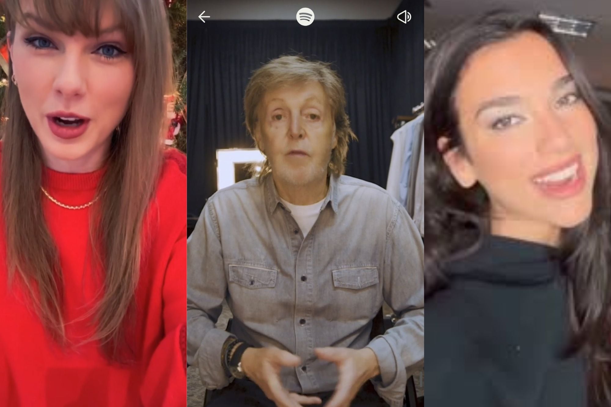 Algunos de los artistas que aparecen en videos agradeciendo