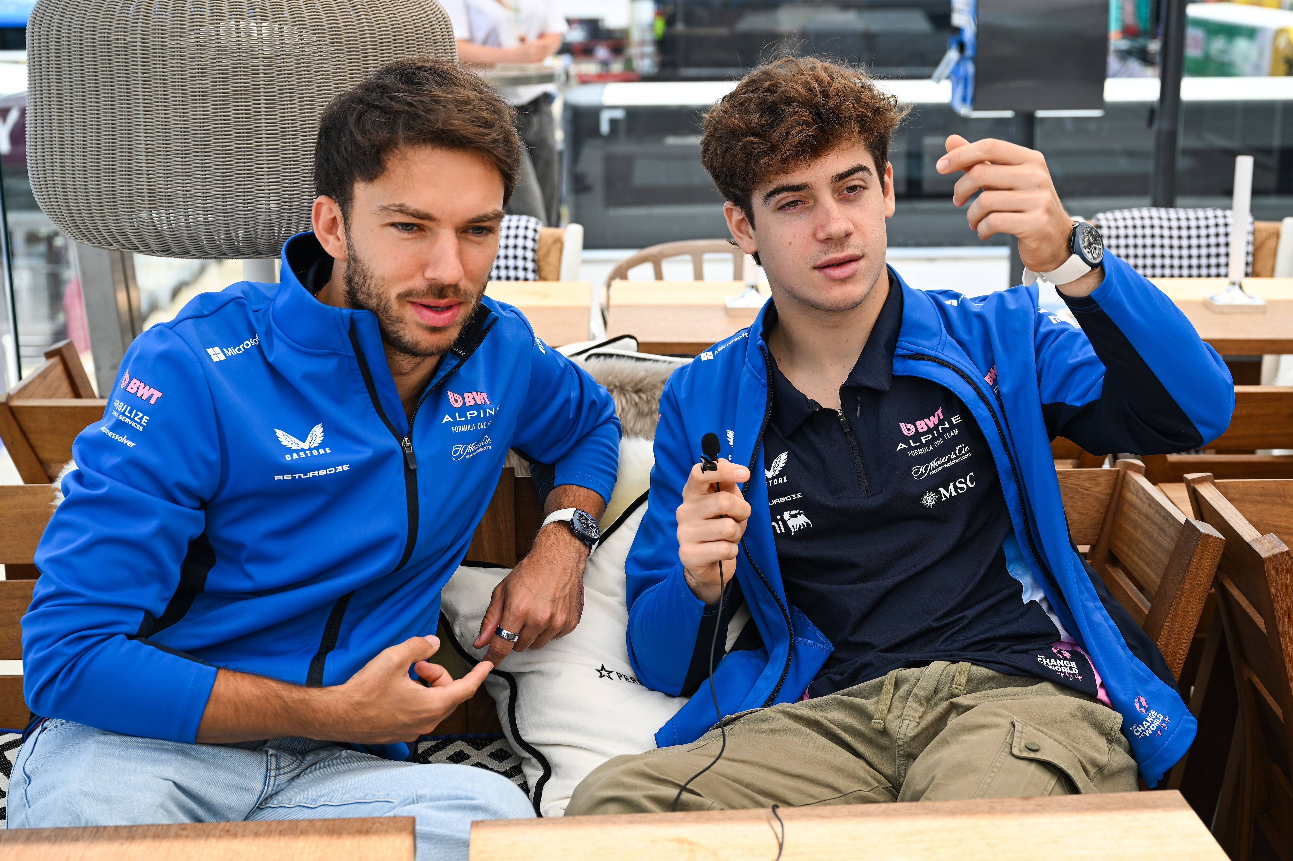 Franco Colapinto y Pierre Gasly mantienen un vínculo amable