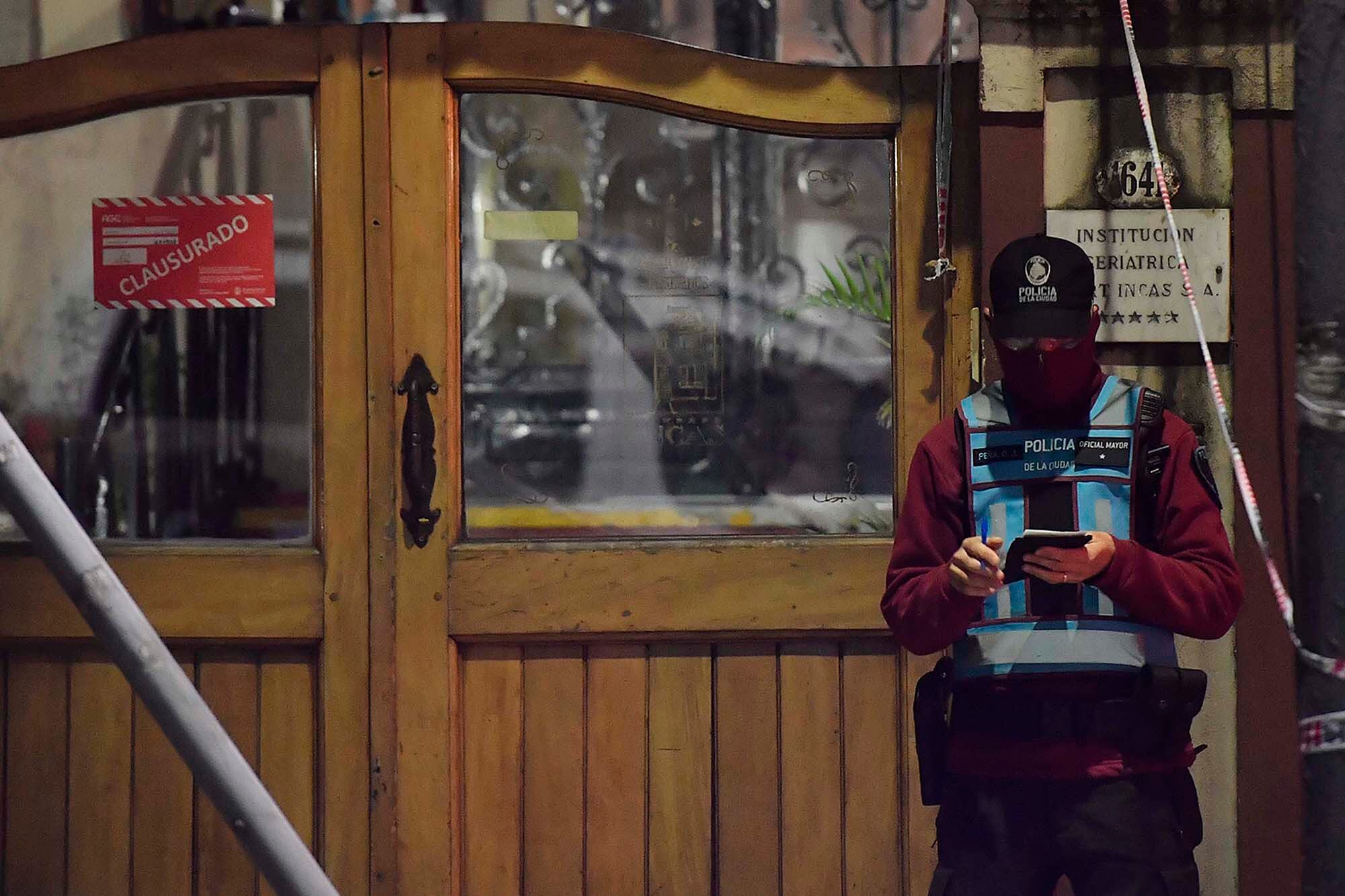 El geriátrico cuando fue clausurado