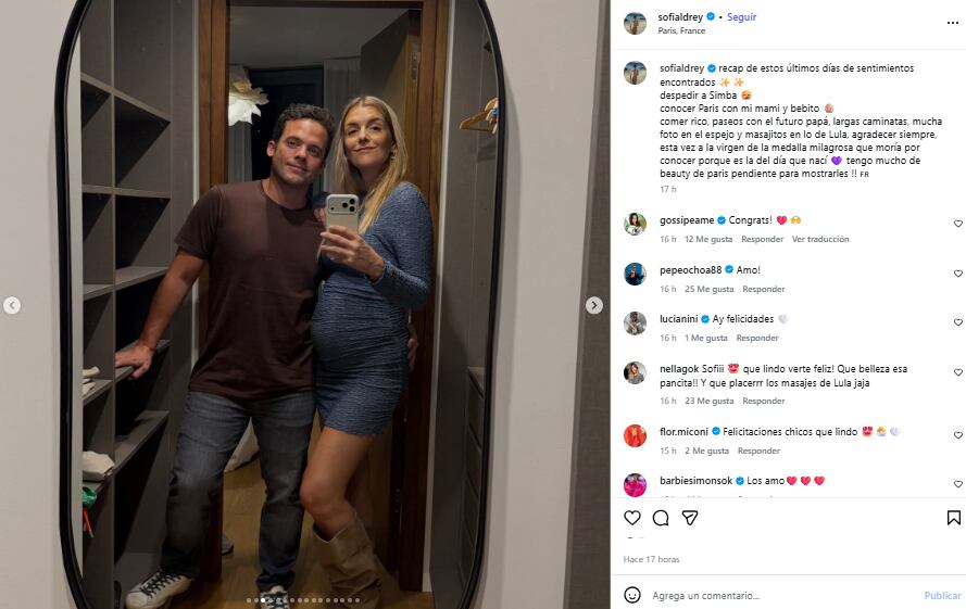 La joven compartió fotos de su embarazo (Foto: Instagram @sofialdrey)