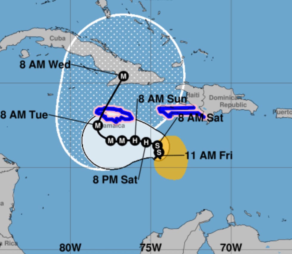 El movimiento circular de Melissa en la región caribeña