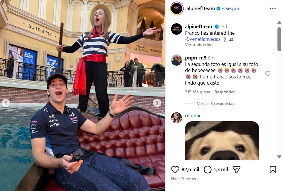 Alpine retrató como su figura disfrutó de la experiencia