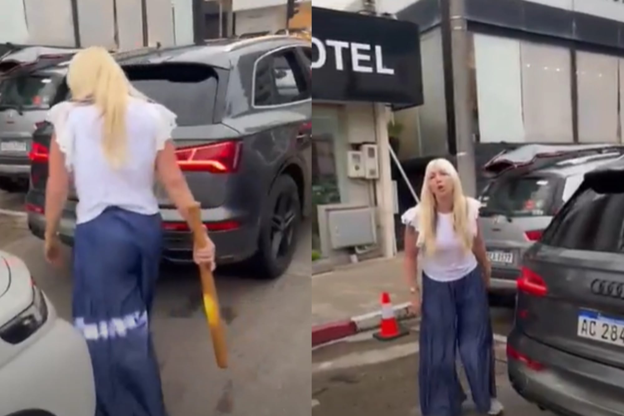 Qué dijo la argentina que amenazó con un bate de béisbol en una discusión de tránsito en Punta del Este