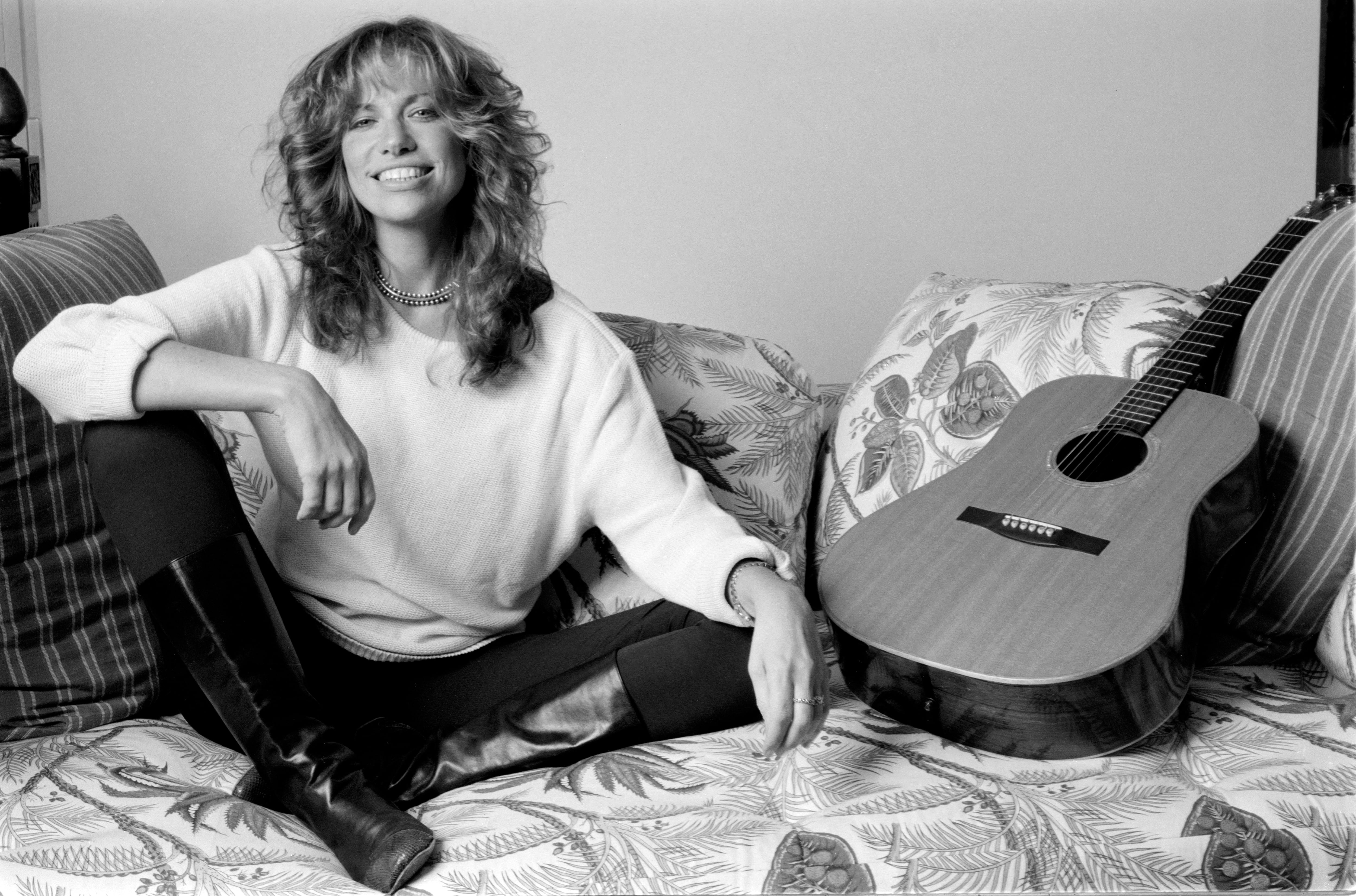 Carly Simon en su departamento de Nueva York en septiembre de 1983
